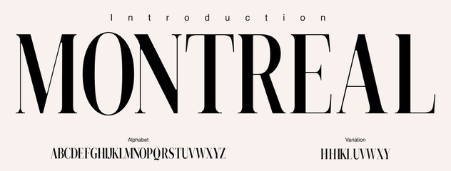 Wall Mural - elegant font classic fashion designs. typography modern serif fonts condensed decorative concept. ve
