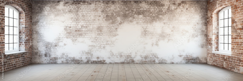 Vintage white painted brick wall texture background for design, decor ...