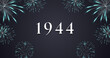 Vintage 1944 birthday, Made in 1944 Limited Edition, born in 1944 birthday design. 3d rendering flip board year 1944.