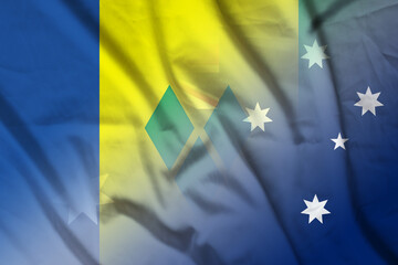 Saint Vincent and the Grenadines and Australia official flag international relations AUS VCT