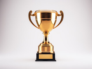 Gold trophy isolated on a white.