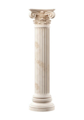 greek pillar isolated on transparent background. png file, cut out