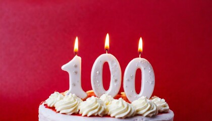 100 Birthday cake With Candle 