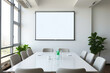© SHOTPRIME STUDIO - Boardroom meeting empty screen office interior table blank business room board