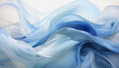 Abstract background of blue wavy silk or satin. 3d render illustration