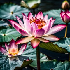 Wall Mural - pink lotus flower