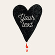 Love heart valentine. Vector illustration.
