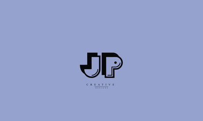 alphabet letters initials monogram logo jp pj j p