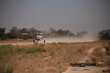 bush plane takes off from a african bush airstrip