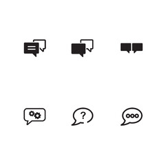 Simple Set of Speech Bubble Line Icon. Editable Stroke stock illustration.