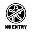 no entry glyph icon vector. no entry sign. isolated symbol illustration