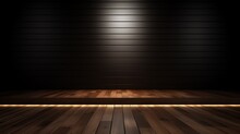 A Wooden Floor With Lights On