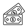 An icon of paper currency in modern style, well designed vector of banknotes