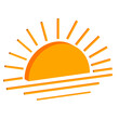 isometric rising sun icon