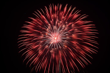 The dazzling fireworks burst into a myriad of colors, painting the sky with brilliance