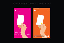 Instagram IGTV and Facebook Stories Mobile Interface 