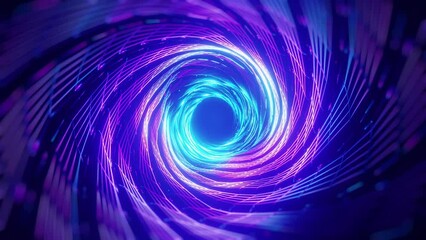 Wall Mural - abstract epic colorful futuristic spiral tunnel animation, 4k vj dj music endless loop background