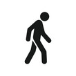 Walking man icon isolated vector illustration.