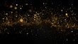 © katerinka - golden sparkles and bokeh on a black background