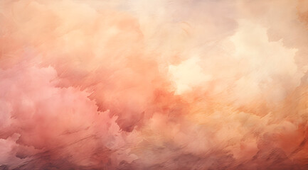 Wall Mural - beautiful orange abstract watercolor clouds texture background