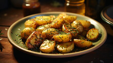 Tiny Spuds Sprinkled With Oil Rosemary Garlic