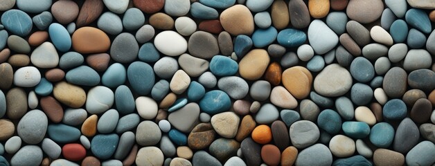 Wall Mural - A wall of rocks with different colors. Generative AI.