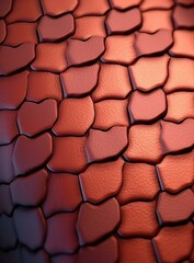 Poster - A close up of a red leather surface. Generative AI.