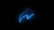 Glowing neon arrow icon illustration 4k 