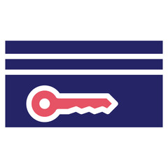 Poster - Card Key Icon