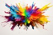 © BetterPhoto - A colorful explosion of paint with a vibrant mix of colors such as red, yellow, green, blue, and purple.