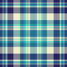 Vector Plaid Pattern Of Seamless Check Textile With A Fabric Texture Tartan Background.