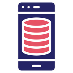 Canvas Print - Smartphone Database Icon