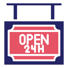 24 hrs open icon