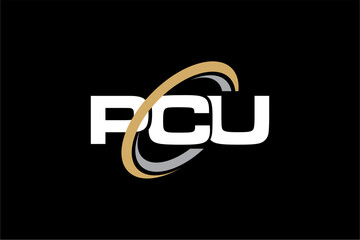 PCU creative letter logo design vector icon illustration