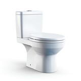 Fototapeta Łazienka - a white toilet with a seat down