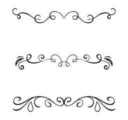 Wall Mural - Set of hand drawn ornaments