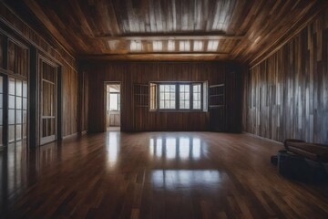 Wall Mural - empty room with house.