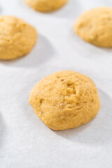 Canvas Print - Banana cookies with chocolate drizzle