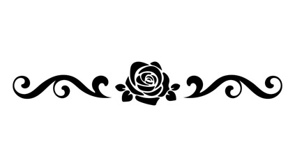 Wall Mural - Decorative vintage rose frames vintage frames and scroll elements. Classic calligraphy swirls, swashes, dividers, . Good for greeting cards, wedding invitations, restaurant menu, royal certificates. 