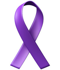 Wall Mural - illustration of purple ribbon for support world cancer day
