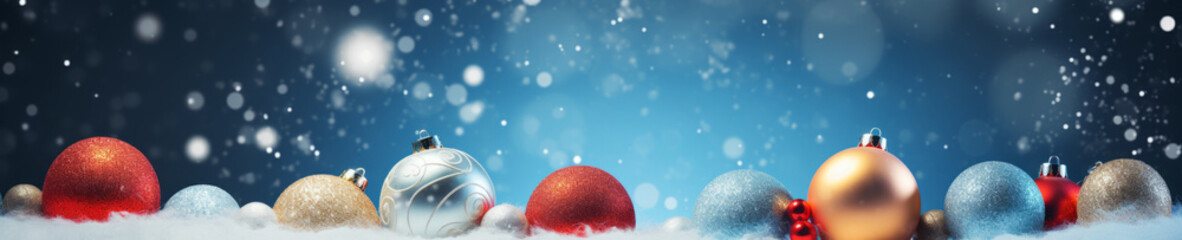 Wall Mural - abstract background with christmas theme, web site header or footer template