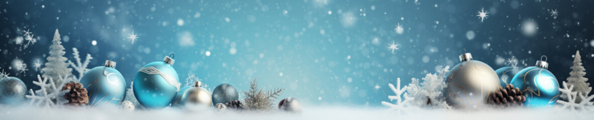 Wall Mural - abstract background with christmas theme, web site header or footer template