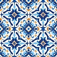 Wall Mural - Colorful Mediterranean Pattern Background