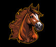 Ai generated horse stallion mascot cartoon mustang