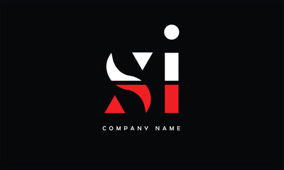 SI, IS, S, I Abstract Letters Logo Monogram