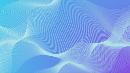 Wall Mural - Blue and purple violet vector wave futuristic technology background