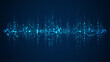 Sound wave equalizer. Abstract technology background
