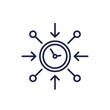 impact and time line icon with a clock