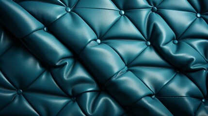 Poster - Captivatingly vibrant, a royal blue leather chair invites you to sink into its plush embrace, adding a touch of sophistication to any room