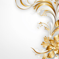 Poster - abstract background with gold and white elements